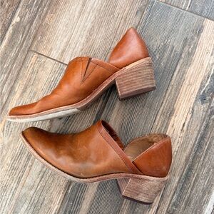 Madewell The Brady in Saddle Brown Leather Mules